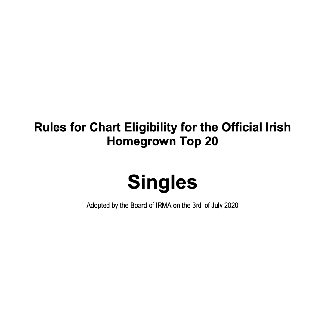 Irish Homegrown Chart Rules cover page