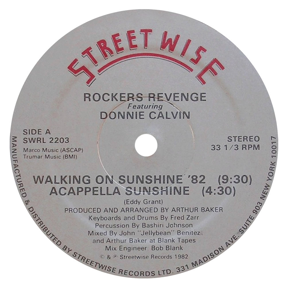 Walking On Sunshine by Rockers Revenge Featuring Donnie Calvin